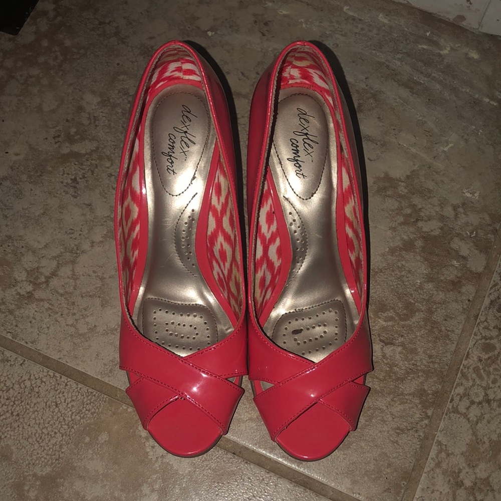 Orange Color Wedge Sandals  - size is 7.5